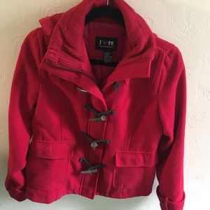 NEW Red Pea Coat
